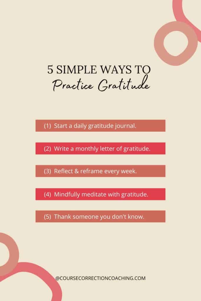 Pinterest Image for 5 Ways to Practice Gratitude